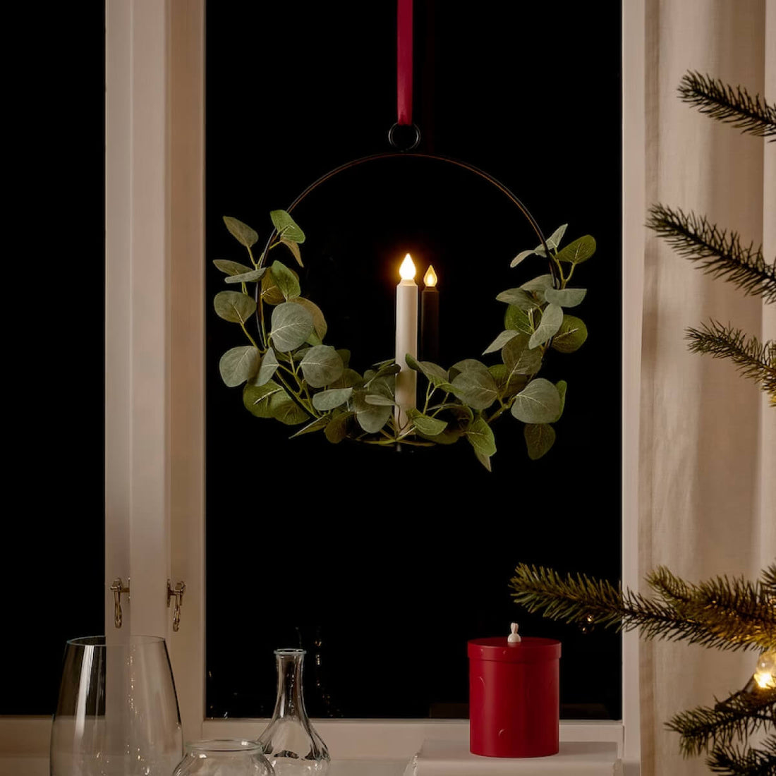 STRÅLA LED candle holder, battery-operated