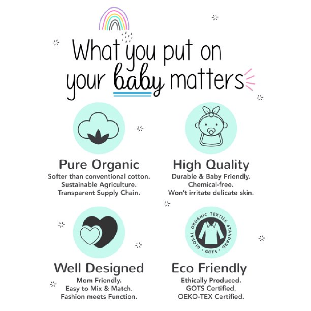 Little Star Organic Baby Boy 2 Pk Rompers