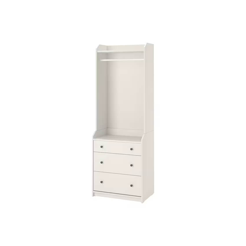 Hauga Open Wardrobe With 3 Drawers