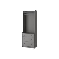 Hauga Open Wardrobe With 3 Drawers