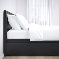 Malm High Bed Frame/4 Storage Boxes