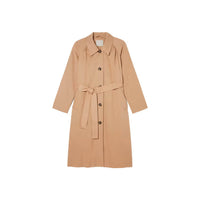 The Gathered Drape Trench Long Jacket