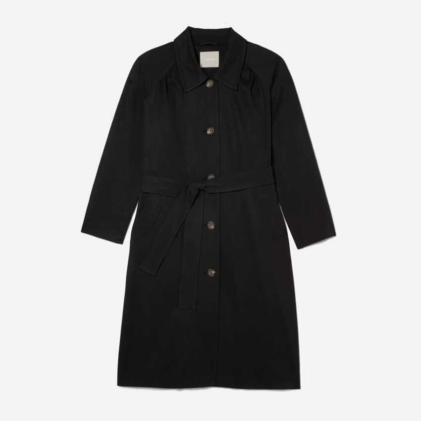 The Gathered Drape Trench Long Jacket