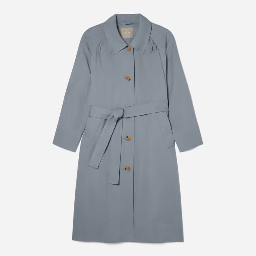 The Gathered Drape Trench Long Jacket