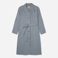 The Gathered Drape Trench Long Jacket