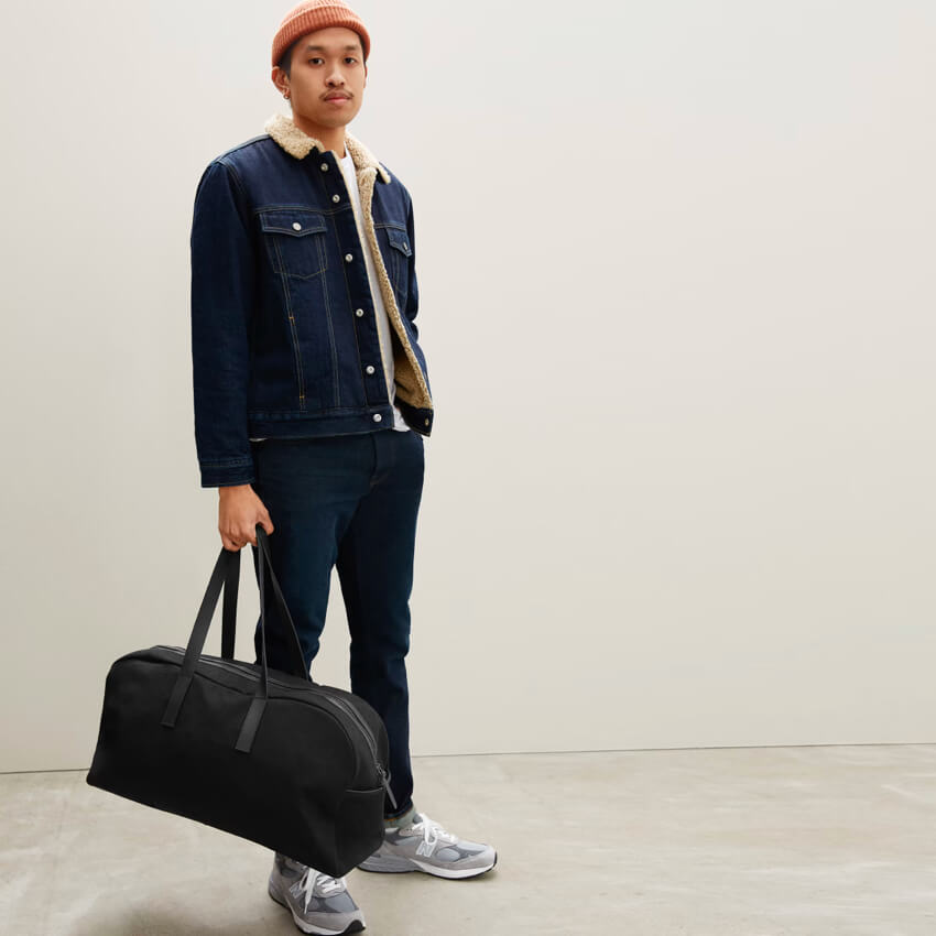 The Leather Twill Weekender Bag