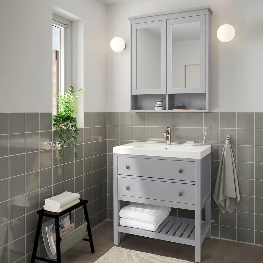 Hemnes Open Sink Cabinet With 2 Drawers