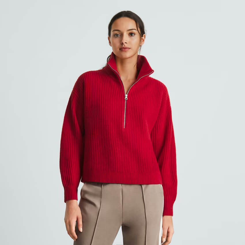 The Felted Merino Half-Zip Sweater
