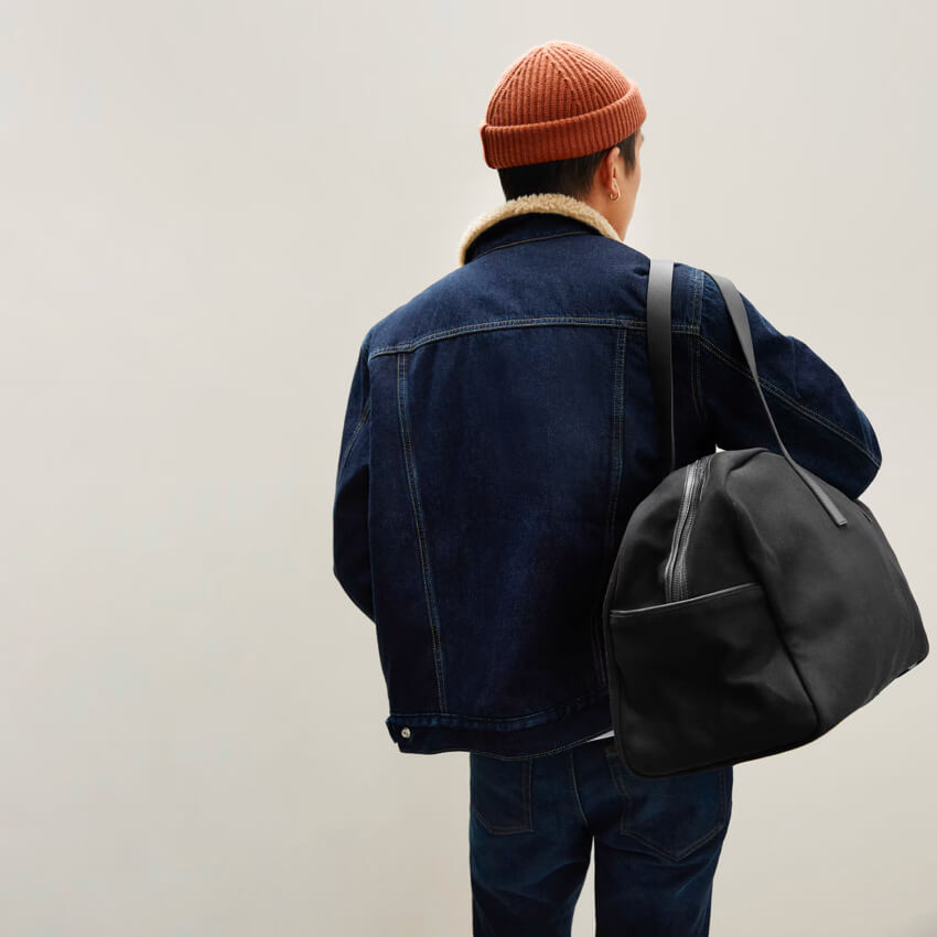 The Leather Twill Weekender Bag